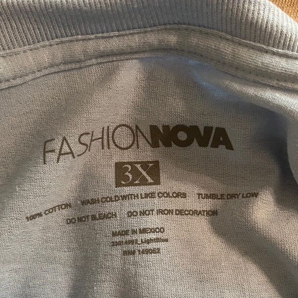 Fashion Nova Sky Blue Graphic Tee - Picture 2 of 5